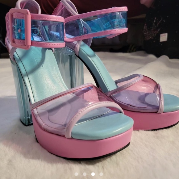 SUGAR THRILLZ Unicorn Sprinkles PVC Heels from Dolls kill - Picture 3 of 4